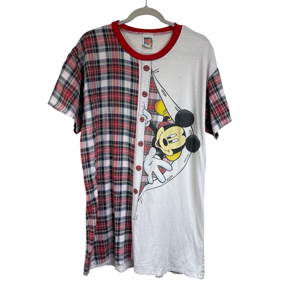 VTG 80s90s Disney Unlimited Mickey Mouse Peek-A-Boo Nightgown/Long Shirt Size L